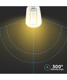 E14 2W LED køleskabspære - ST26, Kultråd