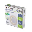 Restsalg: V-Tac 6W LED hvid væglampe - Rund, indirekte, IP65 udendørs, 230V, inkl. lyskilde