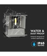 5W LED væglampe - IP65 udendørs, Firkantet, grå, justerbar spredning, inkl. lyskilde
