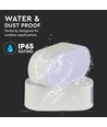 6W LED hvid væglampe - IP65 udendørs, Oval, roterbar 350 grader, inkl. lyskilde