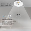 Outlet: V-Tac 20W LED indbygningsspot - Hul: Ø16,7 cm, Mål: Ø18 cm, 230V