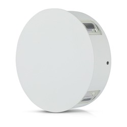 Outlet Outlet: V-Tac 4W LED hvid væglampe - Rund, IP65 udendørs, 230V, inkl. lyskilde