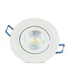 MR16 eller GU10 Downlight kit, Uden lyskilde, Mat hvid, Hul: Ø7,5 cm, Mål: Ø9,1 cm